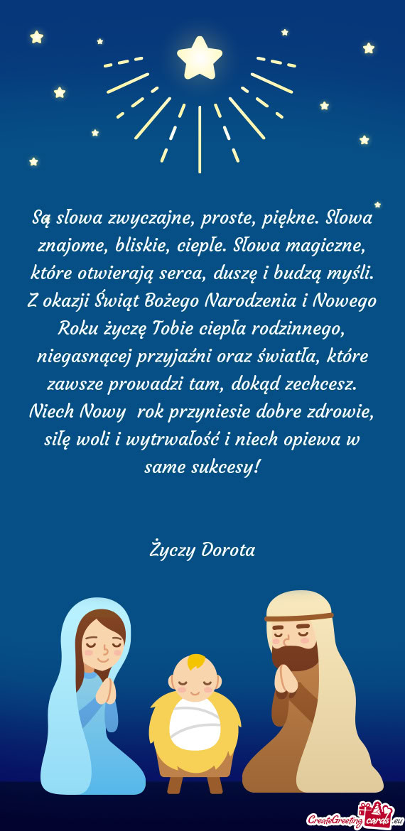 Są słowa zwyczajne, proste, piękne. Słowa znajome, bliskie, ciepłe.