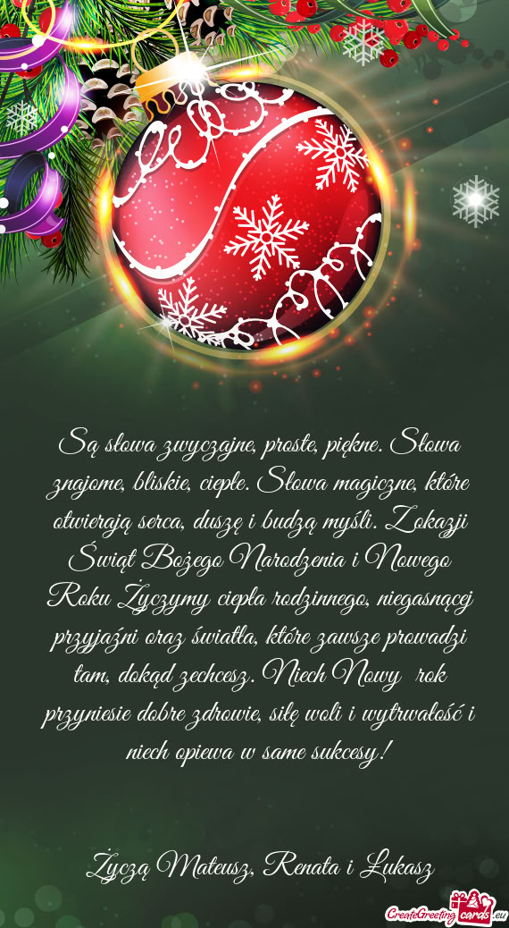 Są słowa zwyczajne, proste, piękne. Słowa znajome, bliskie, ciepłe.