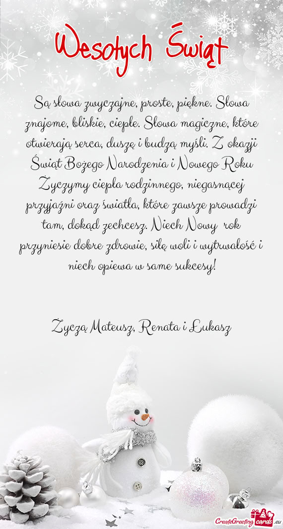 Są słowa zwyczajne, proste, piękne. Słowa znajome, bliskie, ciepłe.