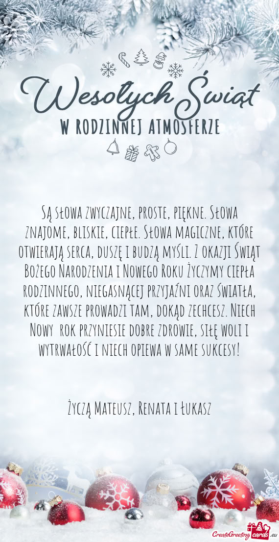 Są słowa zwyczajne, proste, piękne. Słowa znajome, bliskie, ciepłe.