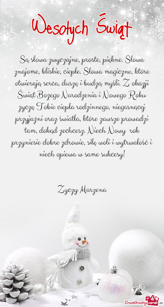 Są słowa zwyczajne, proste, piękne. Słowa znajome, bliskie, ciepłe.