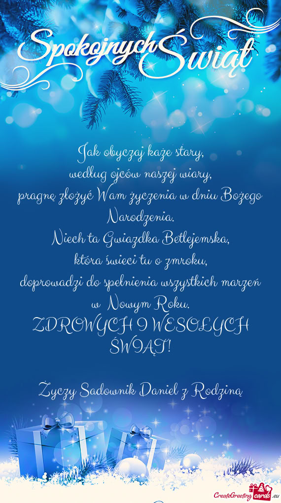 Sadownik Daniel z Rodziną