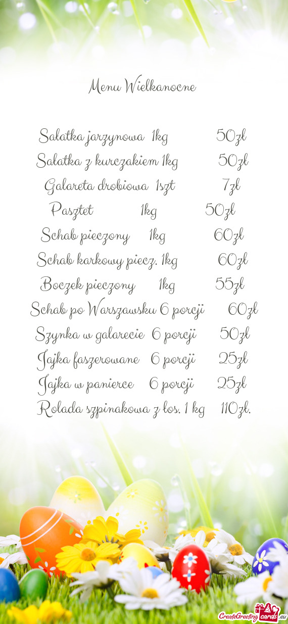 Sałatka jarzynowa 1kg   50zł