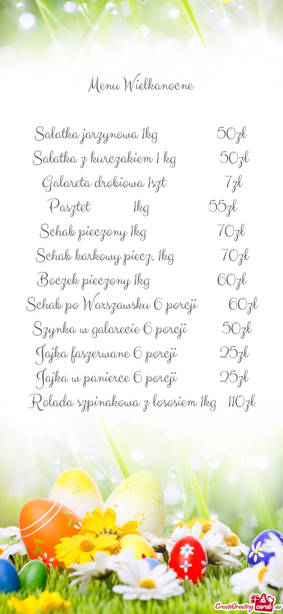 Sałatka jarzynowa 1kg    50zł