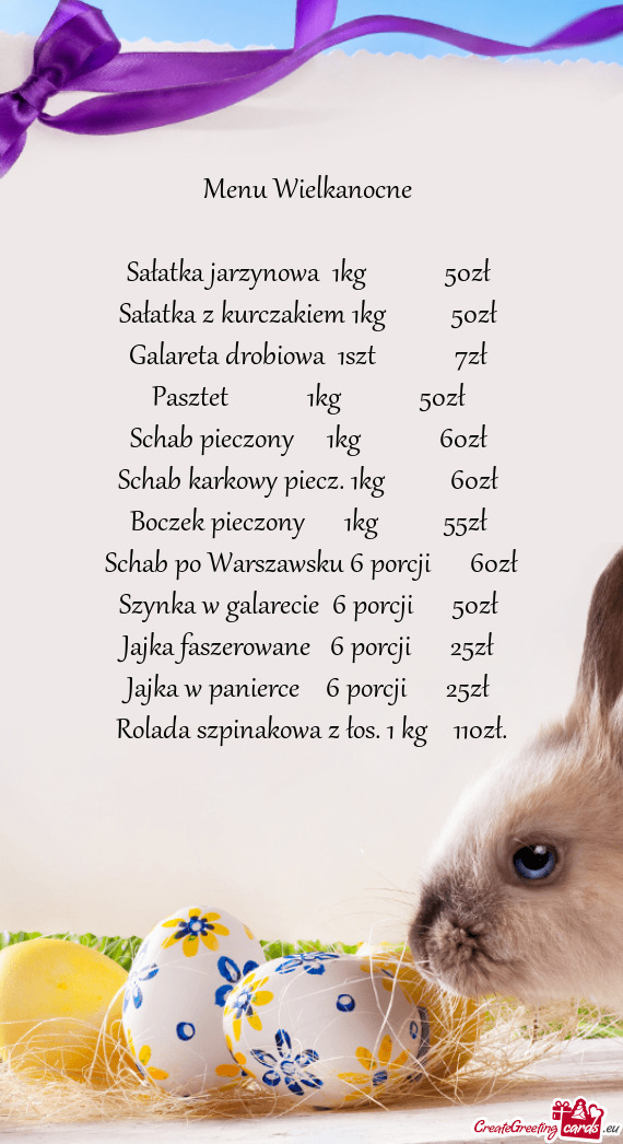 Sałatka z kurczakiem 1kg   50zł