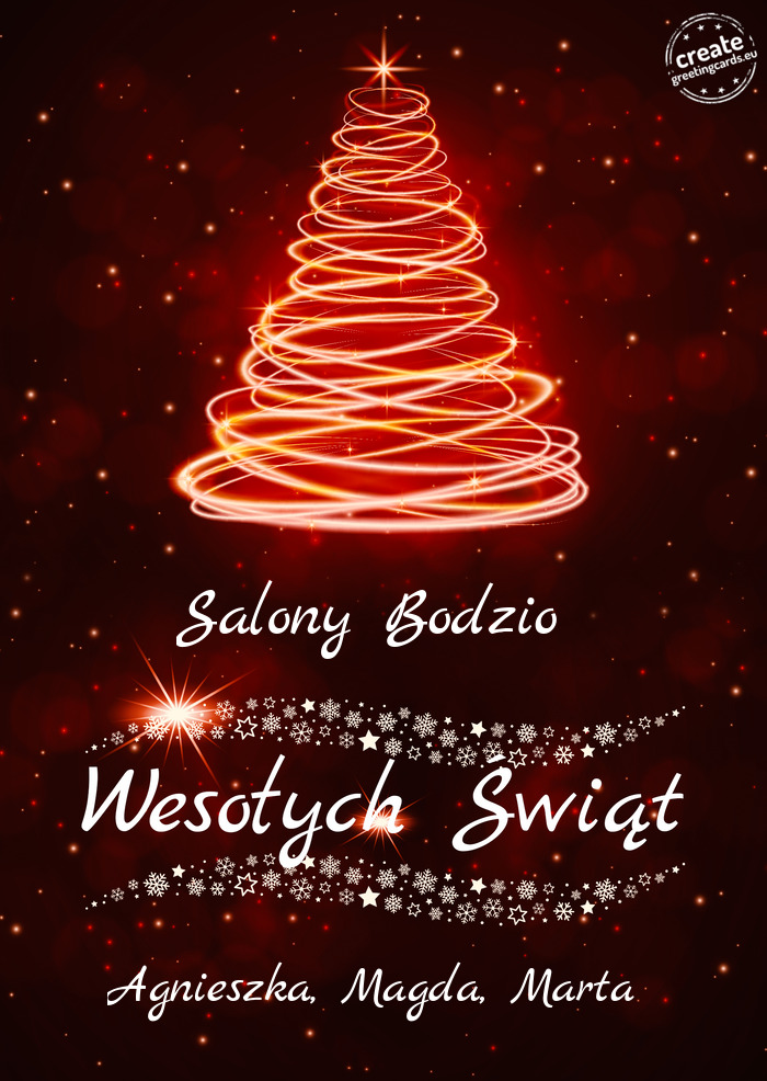 Salony Bodzio Wesołych Świat Agnieszka, Magda, Marta