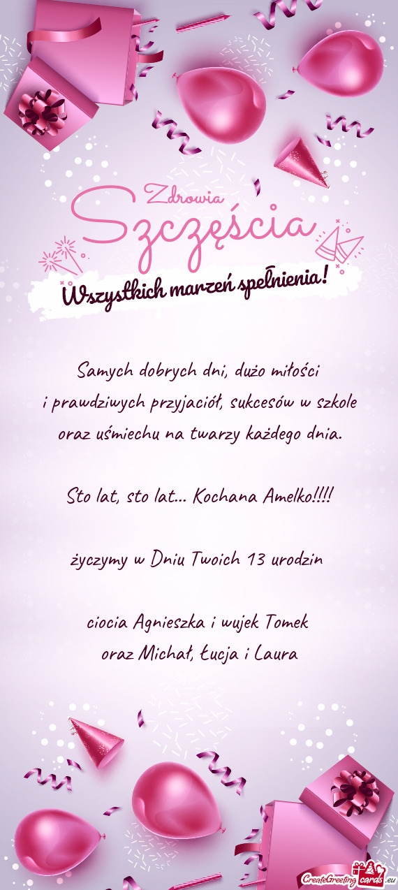 Samych dobrych dni, dużo miłości