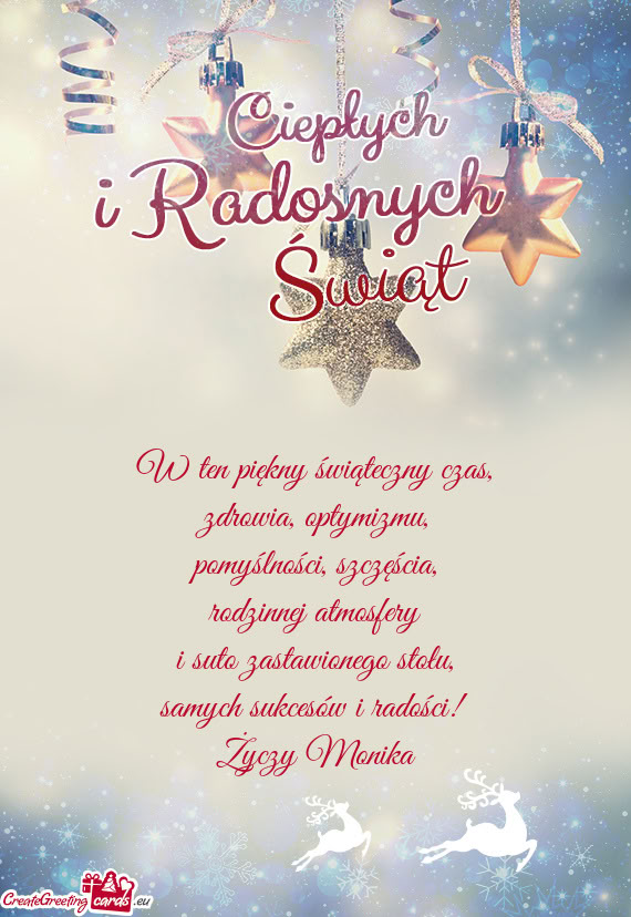 Samych sukcesów i radości! Monika