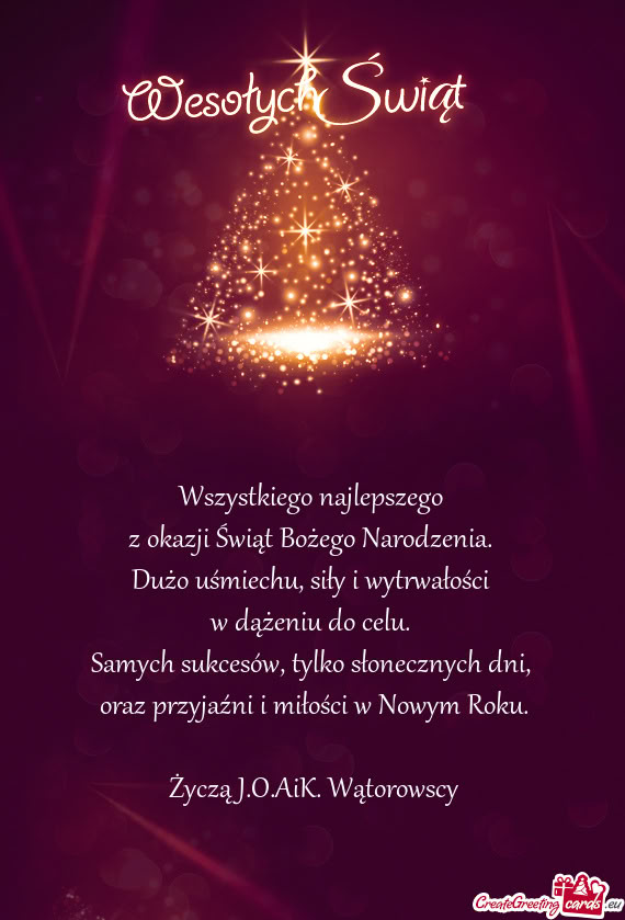 Samych sukcesów, tylko słonecznych dni