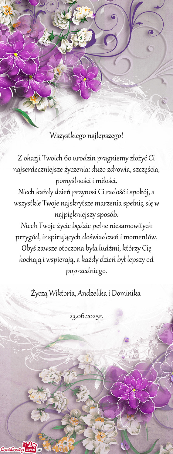 Ścia, pomyślności i miłości