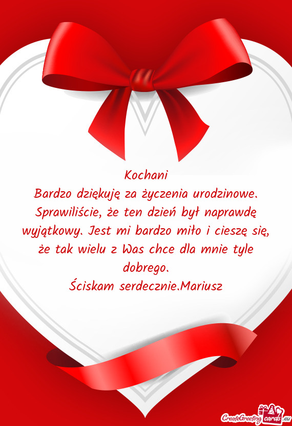 Ściskam serdecznie.Mariusz