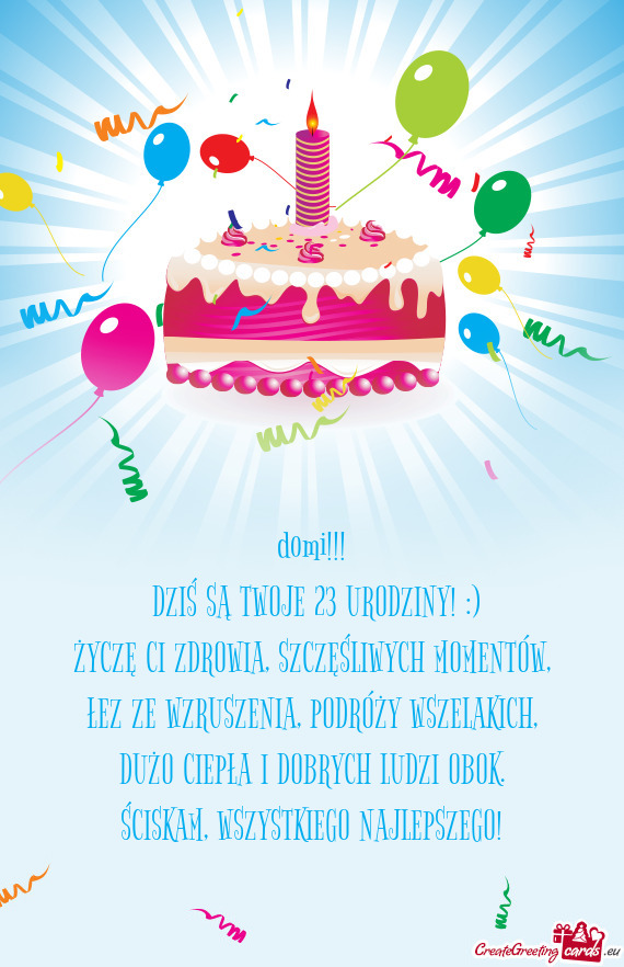 ŚCISKAM, WSZYSTKIEGO NAJLEPSZEGO