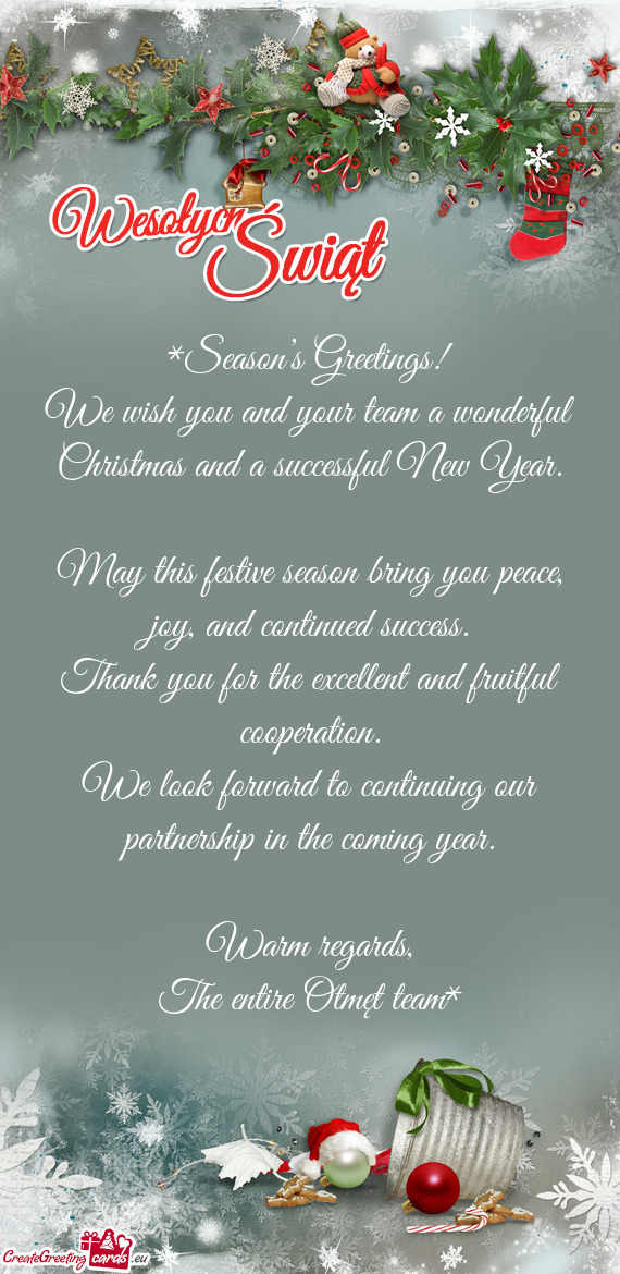 Season’s Greetings