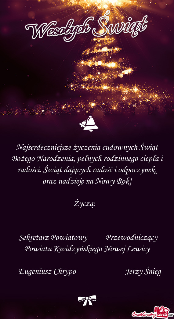 Sekretarz Powiatowy   Przewodniczący Powiatu Kwidzyńskiego Nowej Lewicy