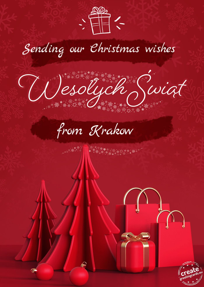 Sending our Christmas wishes Wesołych Świąt from Krakow