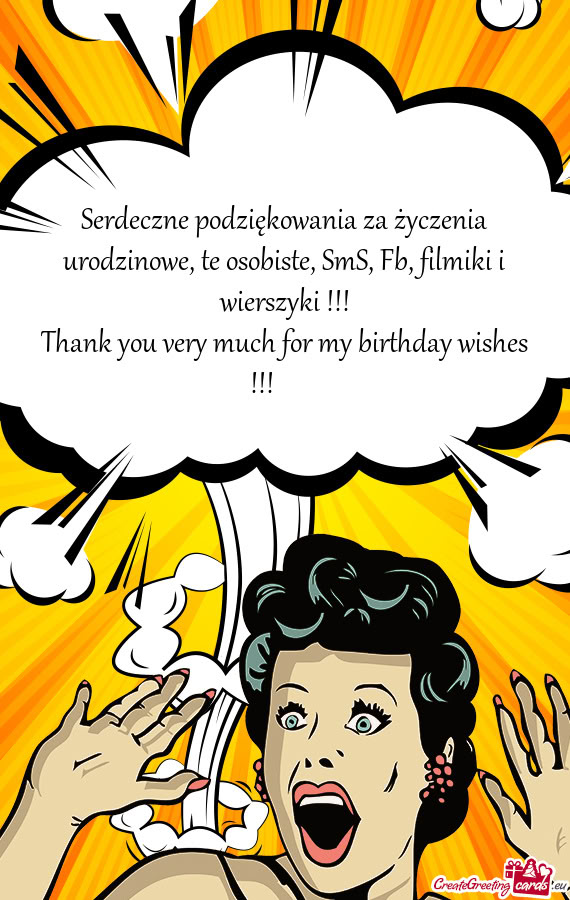Serdeczne podziękowania za życzenia urodzinowe, te osobiste, SmS, Fb, filmiki i wierszyki