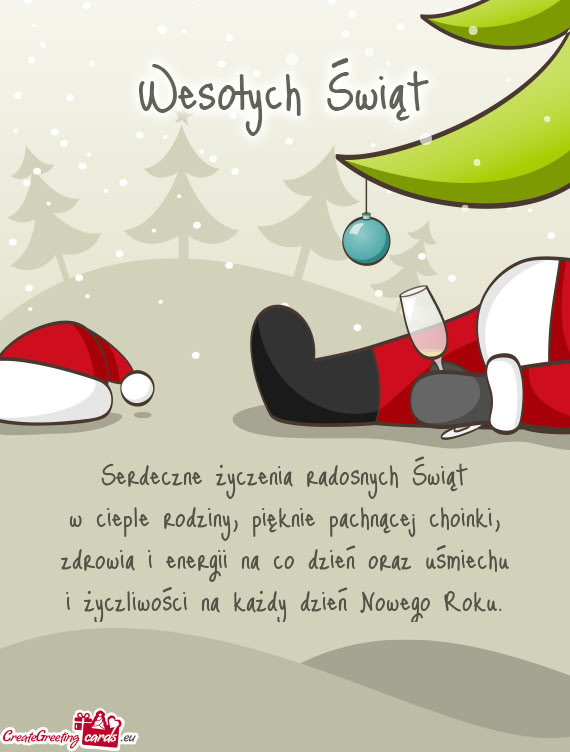 Serdeczne życzenia radosnych Świąt  w cieple rodziny, pięknie pachnącej