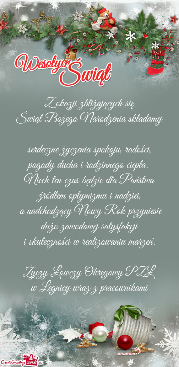 Serdeczne życzenia spokoju, radości