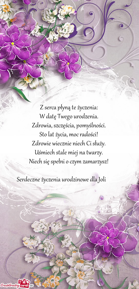 Serdeczne życzenia urodzinowe dla Joli😂🤩🎂🍸🍸🍾