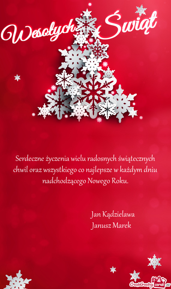 Serdeczne życzenia wielu radosnych świątecznych chwil oraz wszystkiego co najlepsze w każdym dni