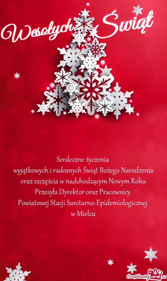 Serdeczne życzenia wyjątkowych i radosnych Świąt Bożego Narodzenia oraz szczęścia w nadcho