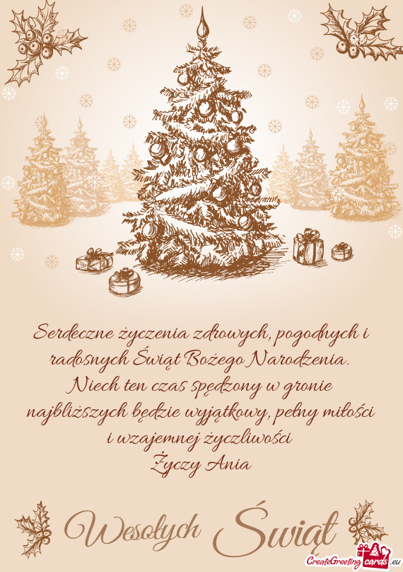 Serdeczne życzenia zdrowych, pogodnych i radosnych Świąt Bożego Narodzenia