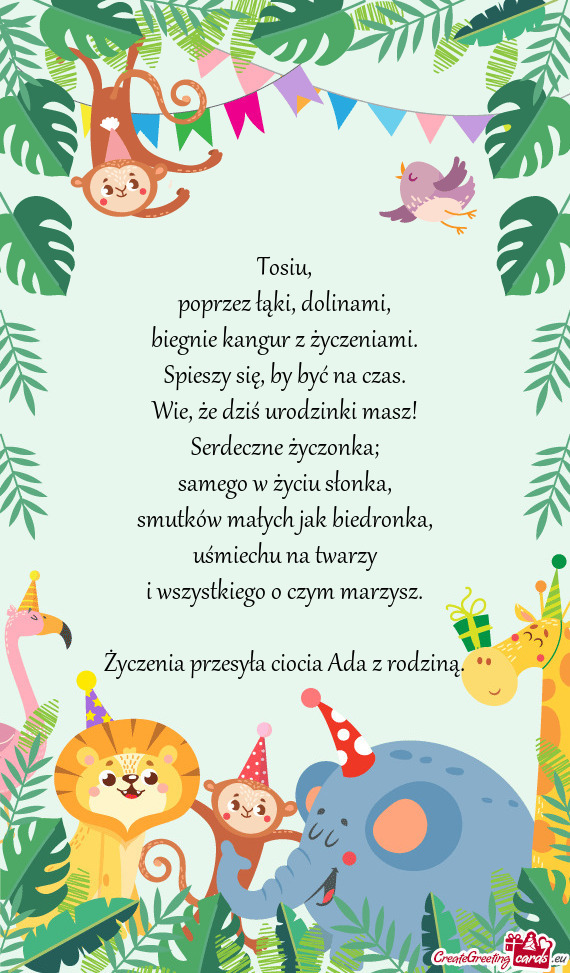 Serdeczne życzonka;