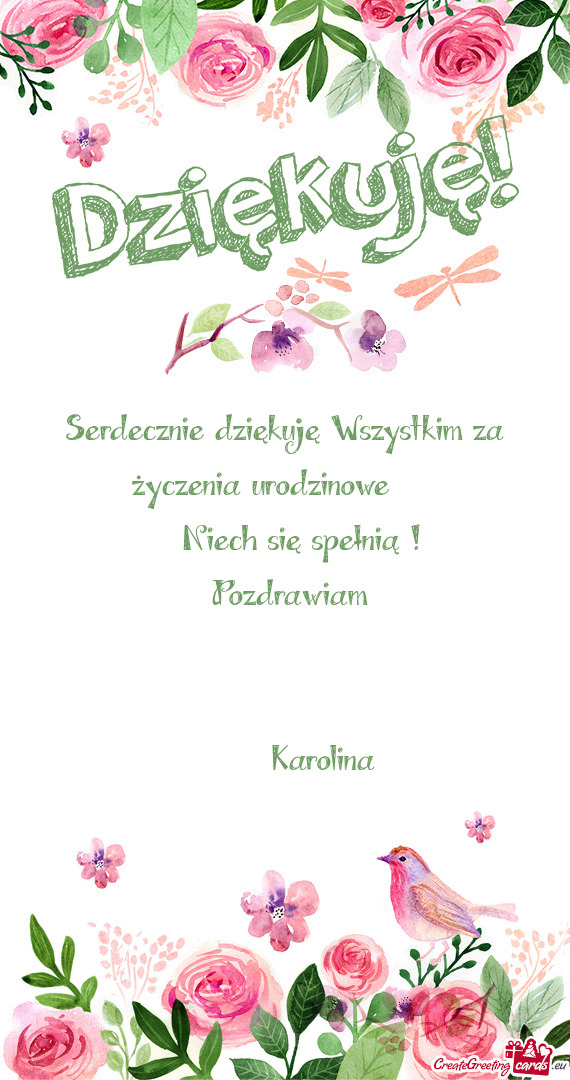 Serdecznie dziękuję Wszystkim za życzenia urodzinowe ☺️