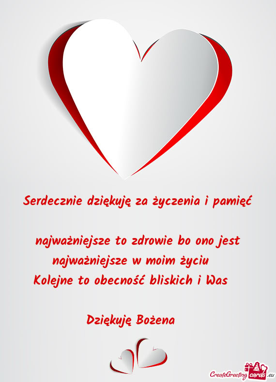 Serdecznie dziękuję za życzenia i pamięć 😘