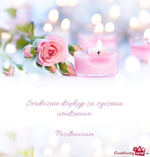 Serdecznie dziękuję za życzenia urodzinowe.    Pozdrawiam