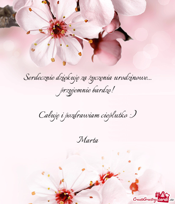 Serdecznie dziękuję za życzenia urodzinowe... przyjemnie bardzo!