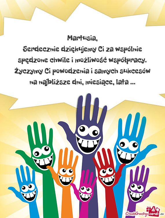 Serdecznie dziękujemy Ci za wspólnie spędzone chwile i możliwość współpracy