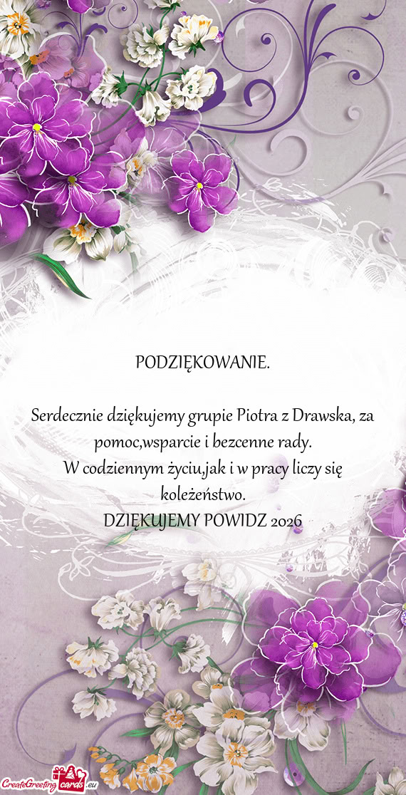 Serdecznie dziękujemy grupie Piotra z Drawska, za pomoc,wsparcie i bezcenne rady