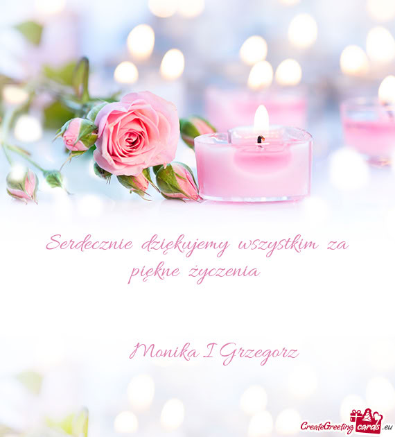 Serdecznie dziękujemy wszystkim za piękne życzenia