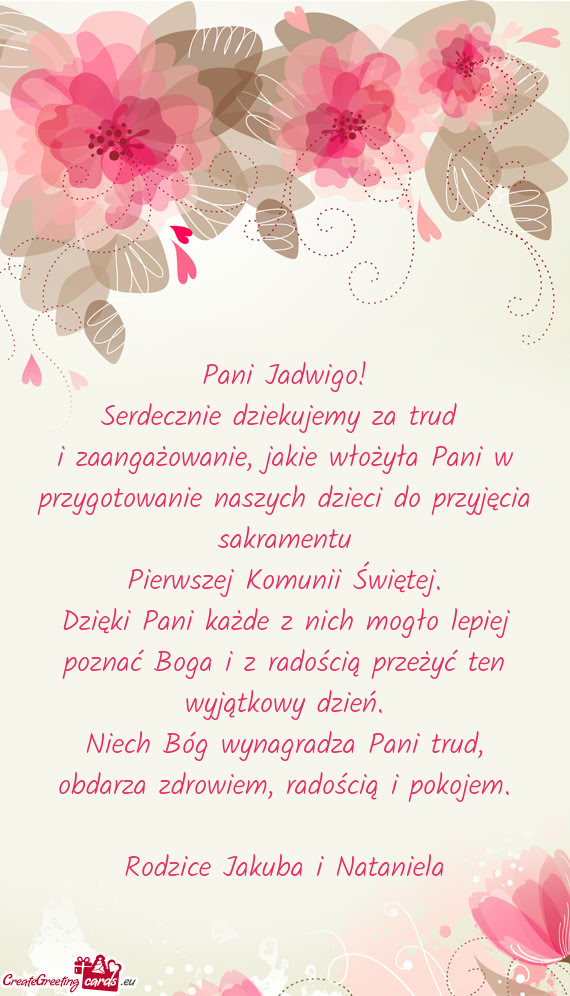 Serdecznie dziekujemy za trud