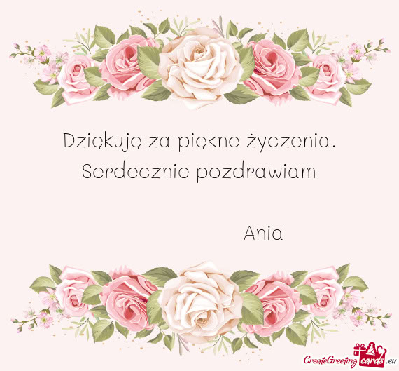 Serdecznie pozdrawiam       Ania