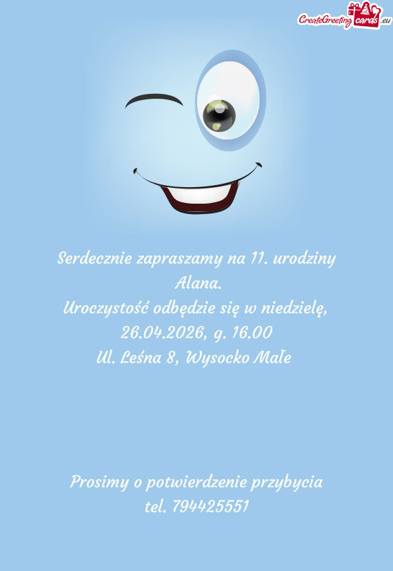 Serdecznie zapraszamy na 11. urodziny