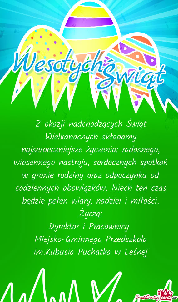 Serdecznych spotkań w gronie rodziny oraz odpoczynku od codziennych obowiązków