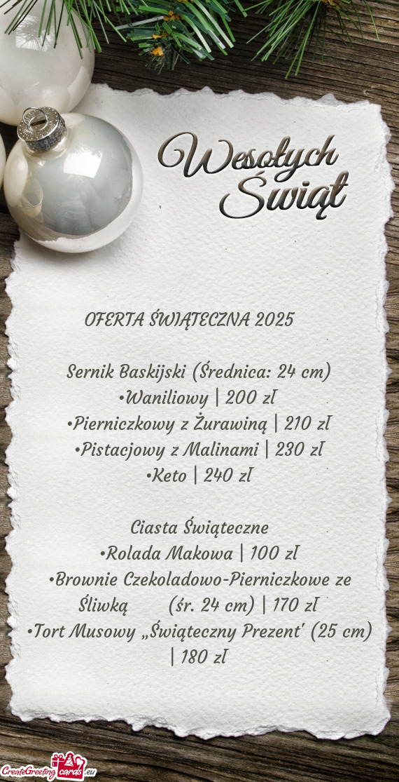 Sernik Baskijski (Średnica: 24 cm)