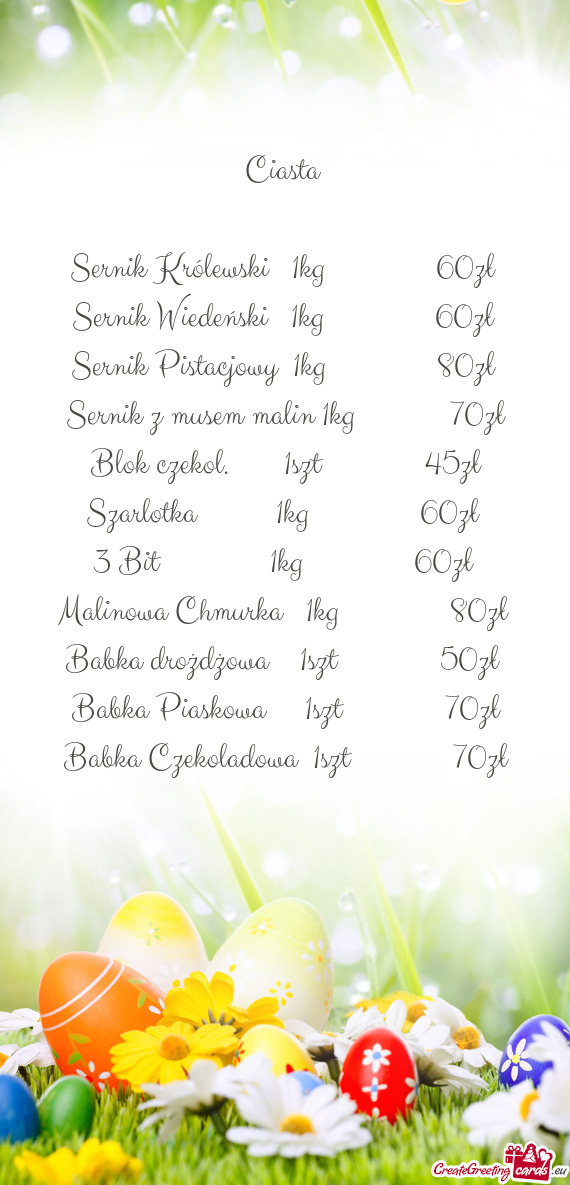 Sernik Królewski 1kg    60zł