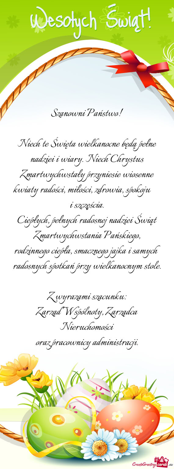 Sie wiosenne kwiaty radości, miłości, zdrowia, spokoju  i szczęścia