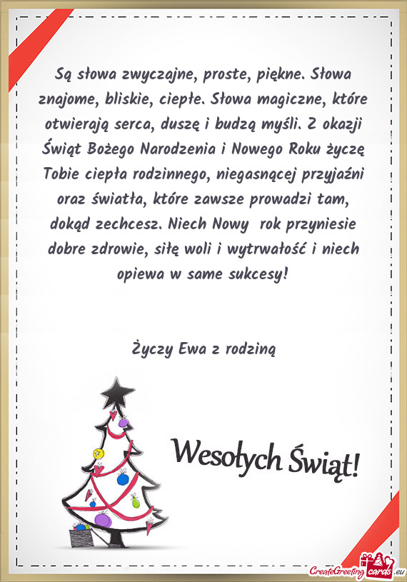 Siłę woli i wytrwałość i niech opiewa w same sukcesy!  Ewa z rodziną