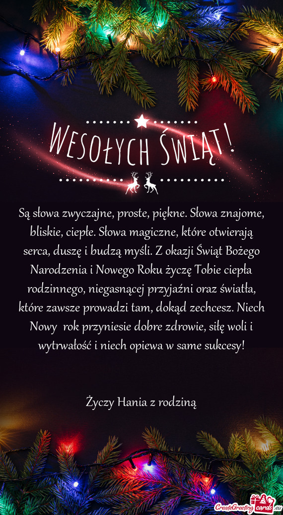 Siłę woli i wytrwałość i niech opiewa w same sukcesy!  Hania z rodziną