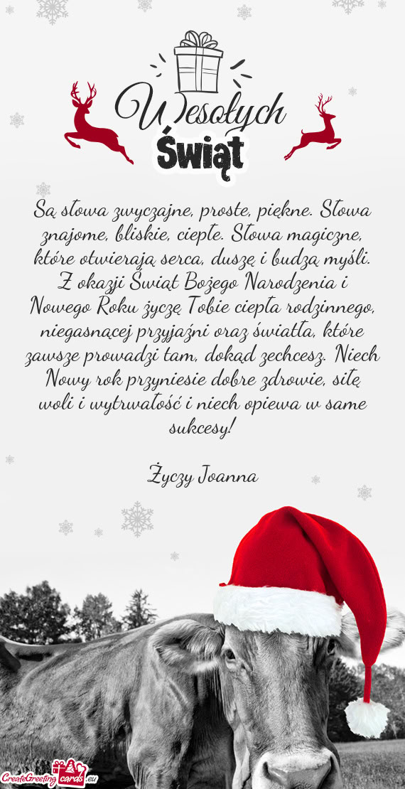 Siłę woli i wytrwałość i niech opiewa w same sukcesy! Joanna