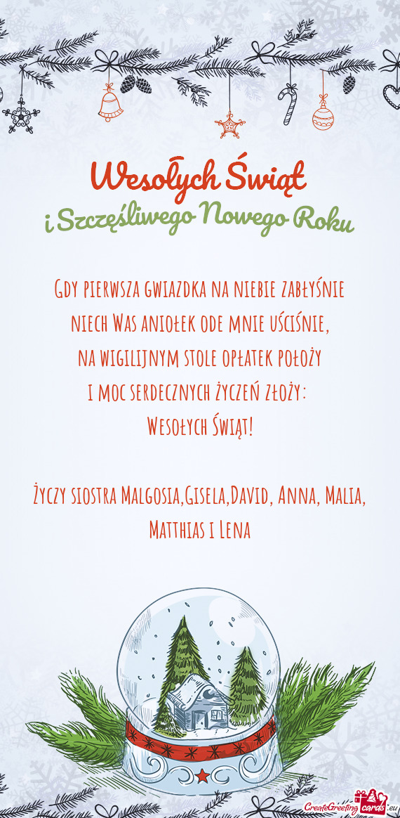 Siostra Malgosia,Gisela,David, Anna, Malia, Matthias i Lena