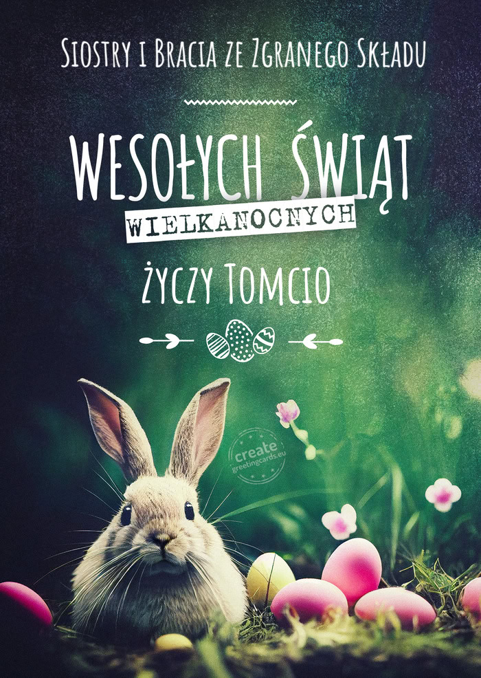 Siostry i Bracia ze Zgranego Składu Wesołych świąt od wielkanocnego zajączka Tomcio