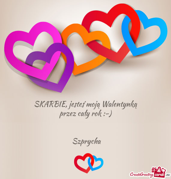 SKARBIE, jesteś moją Walentynką
