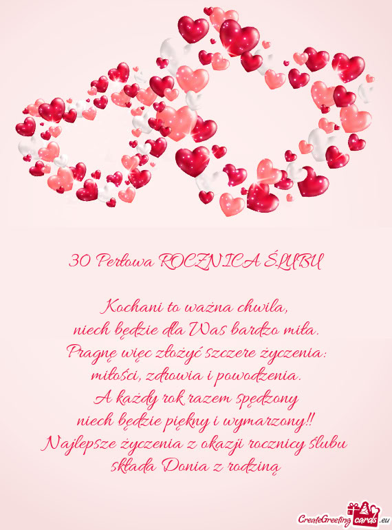 Składa Donia z rodziną