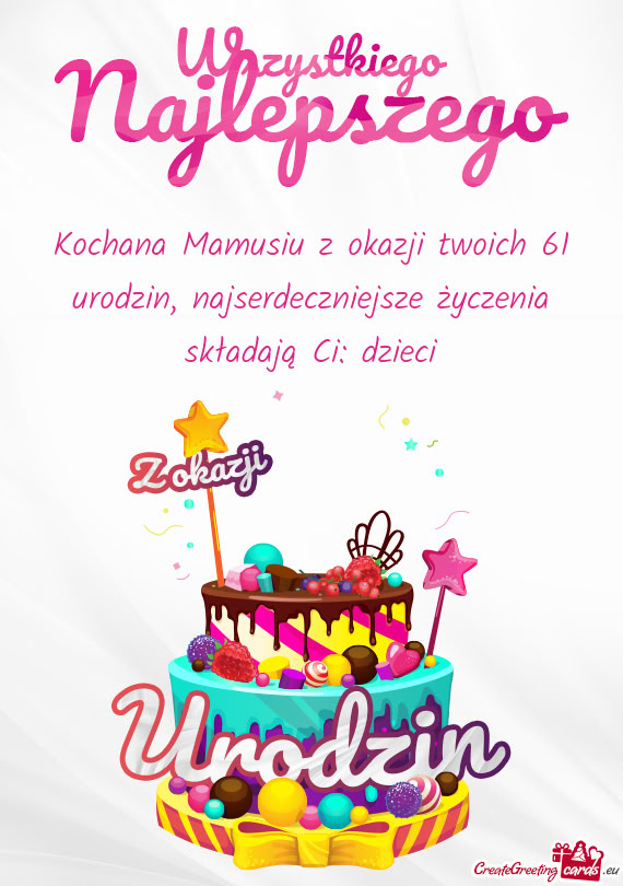 Składają Ci: dzieci