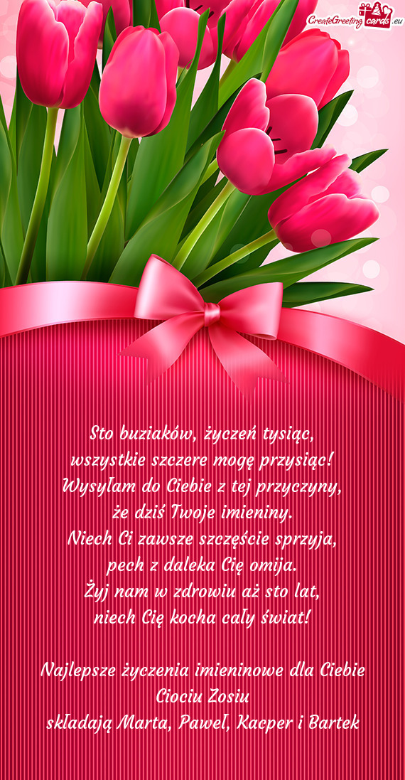 Składają Marta, Paweł, Kacper i Bartek